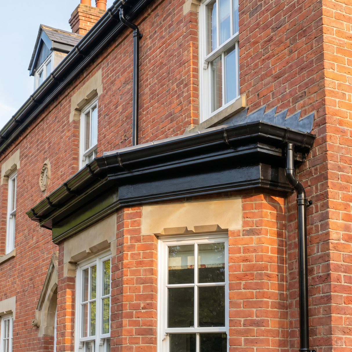 Alumasc Apex 125mm (5") Victorian Ogee Cast Iron Gutter 1.83m Length - Black