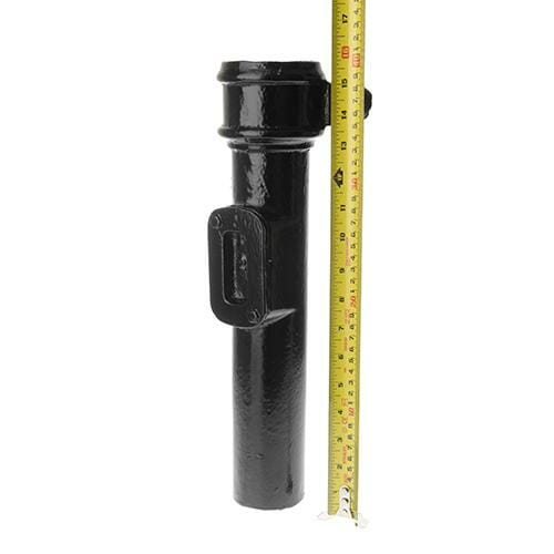 Alumasc Apex 65mm (2.5") Cast Iron Access Pipe 400mm long with Ears - Black