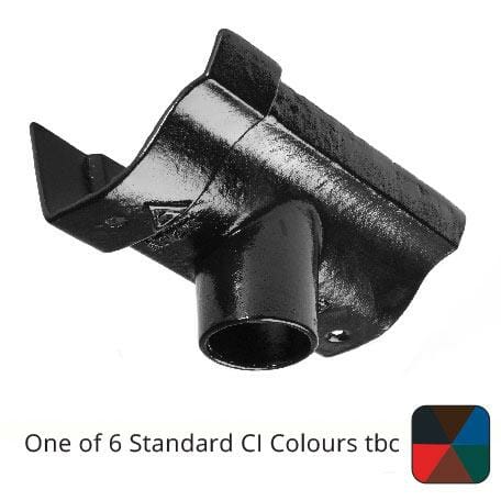 Alumasc Apex 125mm (5") Victorian Ogee Cast Iron 75mm (3") Gutter Outlet - One of 6 CI Standard RAL Colours TBC