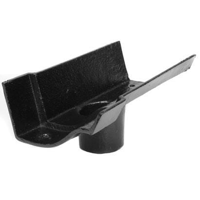 Alumasc Apex 125mm (5") Victorian Ogee Cast Iron 65mm (2.5") Gutter Outlet - Black