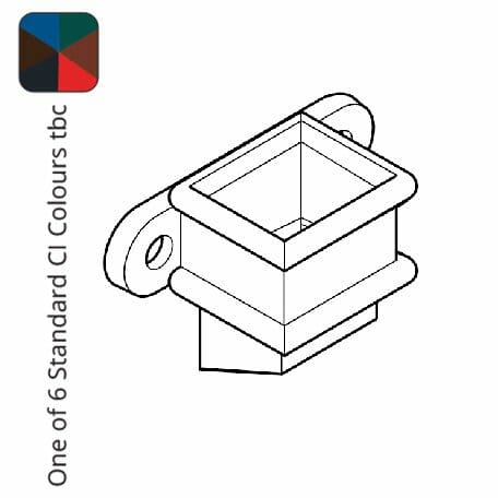 Alumasc Apex Cast Iron 100 x 75mm (4"x3") Square Socket - with Ears - One of 6 CI Standard RAL Colours TBC