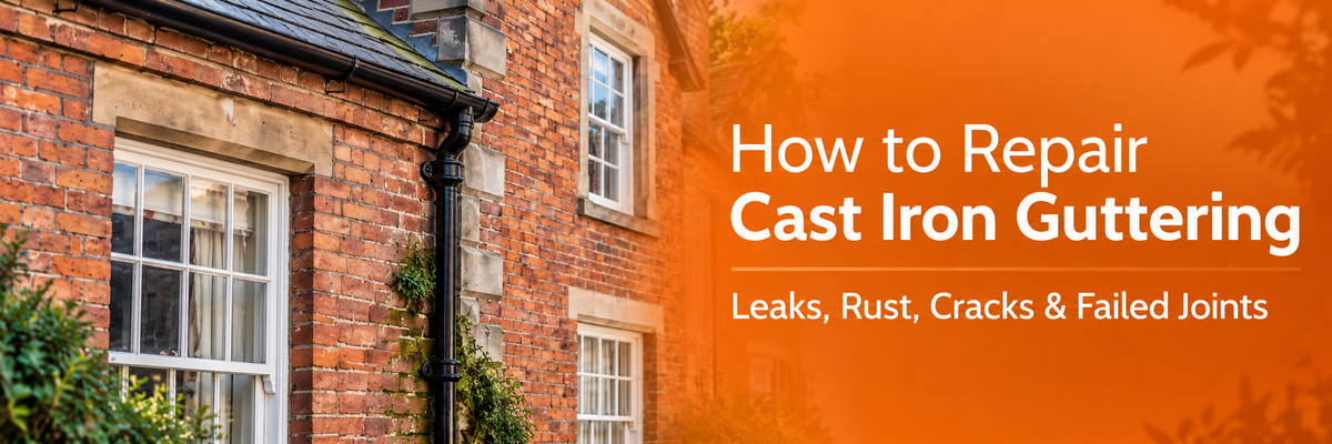 How to Repair Cast Iron Guttering Infographic