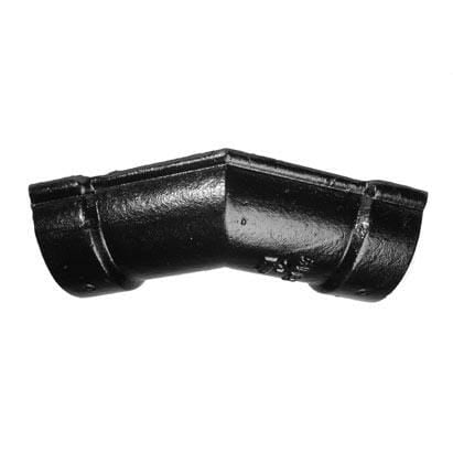 Alumasc Apex 125mm (5") Beaded Half Round Cast Iron 135 degree Gutter Angle - Black