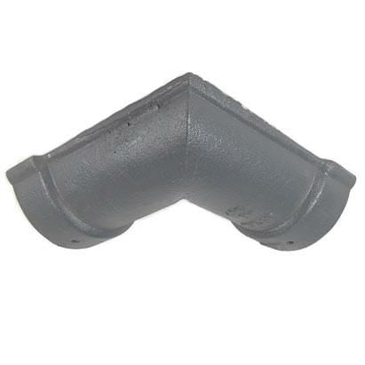 Alumasc Apex 115mm (4.5") Beaded Half Round Cast Iron 90 degree Gutter Angle - Primed