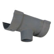 Alumasc Apex 115mm (4.5") Beaded Half Round Cast Iron 65mm (2.5") Gutter Outlet - Primed