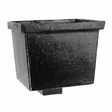 Alumasc Apex Cast Iron Rectangular Small (250 x 180 x 180mm) Rainwater Hopper Head with 100 x 75mm (4"x3") Square Outlet - Black
