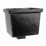 Alumasc Apex Cast Iron Rectangular Small (250 x 180 x 180mm) Rainwater Hopper Head with 100 x 75mm (4"x3") Square Outlet - Black