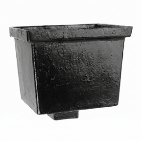 Alumasc Apex Cast Iron Rectangular Small (250 x 180 x 180mm) Rainwater Hopper Head with 100 x 75mm (4"x3") Square Outlet - Black