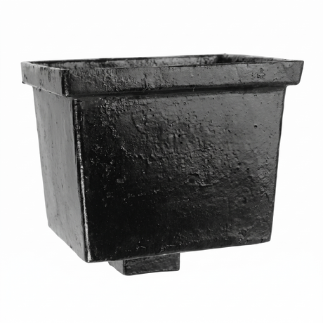 Alumasc Apex Cast Iron Rectangular Small (250 x 180 x 180mm) Rainwater Hopper Head with 100 x 75mm (4"x3") Square Outlet - Black