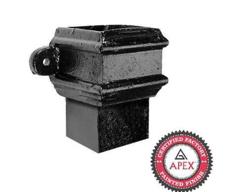 Alumasc Apex Cast Iron 100 x 75mm (4"x3") Square Socket - with Ears - Black