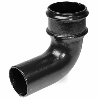 Alumasc Apex 65mm (2.5") Cast Iron 90 degree Bend without Ears - Black