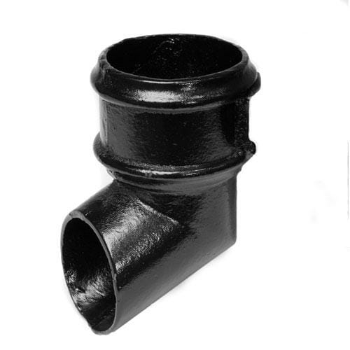 Alumasc Apex 75mm (3") Cast Iron Downpipe Shoe without Ears - Black