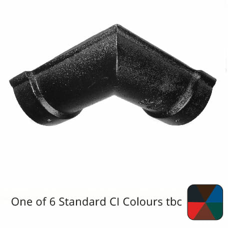 Alumasc Apex 115mm (4.5") Beaded Half Round Cast Iron 90 degree Gutter Angle - One of 6 CI Standard RAL Colours TBC