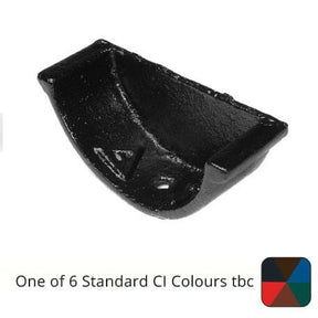 Alumasc Apex 115mm (4.5") Beaded Half Round Cast Iron External Stop End - One of 6 CI Standard RAL Colours TBC