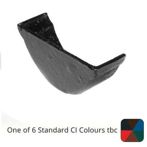 Alumasc Apex 115mm (4.5") Beaded Half Round Cast Iron Internal Stop End - One of 6 CI Standard RAL Colours TBC