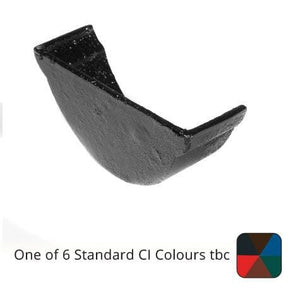 Alumasc Apex 125mm (5") Beaded Half Round Cast Iron Internal Stop End - One of 6 CI Standard RAL Colours TBC