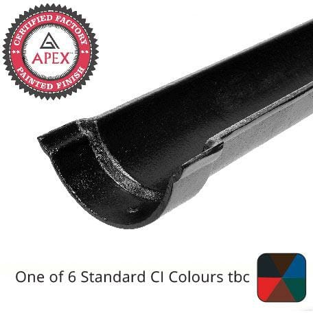 Alumasc Apex 125mm (5") x 1.83m Beaded Half Round Cast Iron Gutter - One of 6 CI Standard RAL Colours TBC