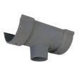 Alumasc Apex 125mm (5") Beaded Half Round Cast Iron 75mm (3") Gutter Outlet - Primed