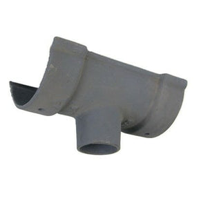 Alumasc Apex 125mm (5") Beaded Half Round Cast Iron 75mm (3") Gutter Outlet - Primed