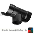 Alumasc Apex 125mm (5") Beaded Half Round Cast Iron 65mm (2.5") Gutter Outlet - One of 6 CI Standard RAL Colours TBC