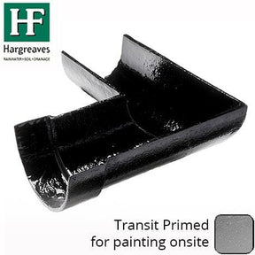 Alumasc Apex 100 x 75mm (4"x3") Primed Cast Iron LH Deep HR 90 Deg Angle  - Primed