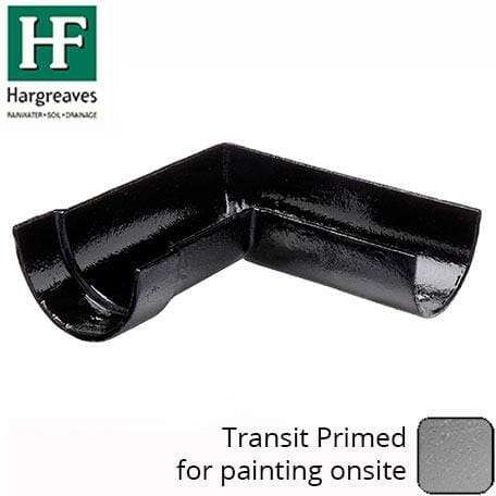 Alumasc Apex 100 x 75mm (4"x3") Primed Cast Iron RH Deep HR 90 Deg Angle  - Primed