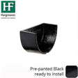 Alumasc Apex 100 x 75mm (4"x3") Painted Cast Iron Internal Deep Half-Round Stopend - Black