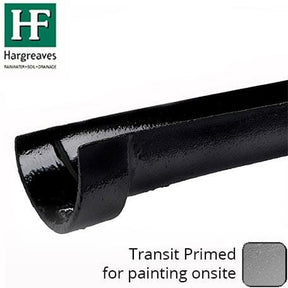 Alumasc Apex 100 x 75mm (4"x3") Primed Cast Iron Deep HR Gutter - 1.83m (6ft) - Primed