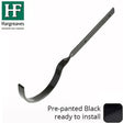 Alumasc Apex 100 x 75mm (4"x3") Painted Deep Half-Round Galvanised Side Fix Bracket  - Black