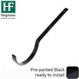 Alumasc Apex 100 x 75mm (4"x3") Painted Deep Half-Round Galvanised Top Fix Bracket  - Black