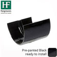 Alumasc Apex 125 x 75mm (5"x3") Painted Cast Iron Deep Half-Round Union Clip - Black