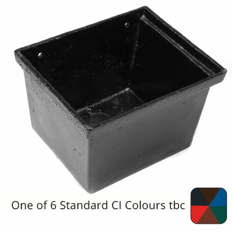 Alumasc Apex 100mm (4") Cast Iron Small Rectangular Hopper - One of 6 CI Standard RAL Colours TBC