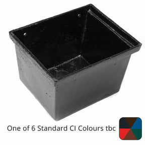 Alumasc Apex 65mm (2.5") Cast Iron Small Rectangular Hopper - One of 6 CI Standard RAL Colours TBC
