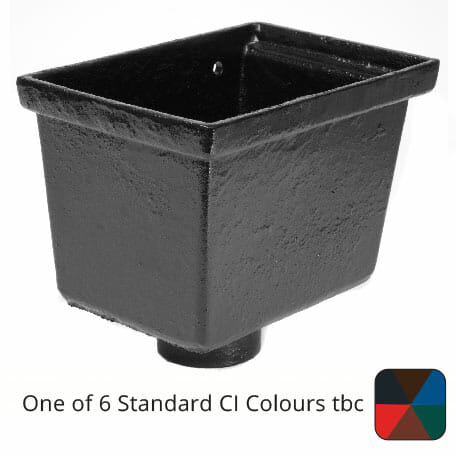 Alumasc Apex 100mm (4") Cast Iron Large Rectangular Hopper - One of 6 CI Standard RAL Colours TBC