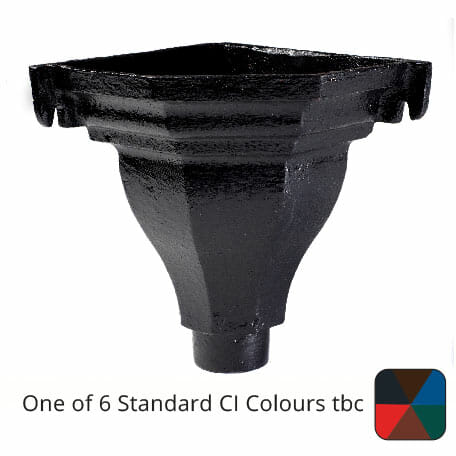 Alumasc Apex 65mm (2.5") Cast Iron Fluted Corner Hopper - One of 6 CI Standard RAL Colours TBC