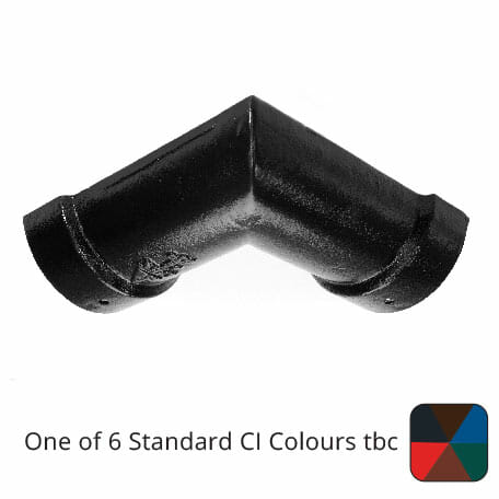 Alumasc Apex 125mm (5") Half Round Cast Iron 90 degree Gutter Angle - One of 6 CI Standard RAL Colours TBC