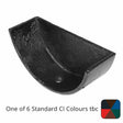 Alumasc Apex 125mm (5") Half Round Cast Iron External Stop End - One of 6 CI Standard RAL Colours TBC