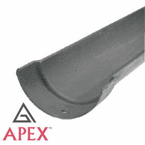 Alumasc Apex 150mm (6") Half Round Cast Iron Gutter 1.83m Length - Primed