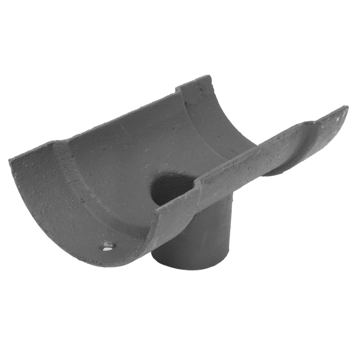 Alumasc Apex 150mm (6") Half Round Cast Iron 100mm (4") Gutter Outlet - Primed