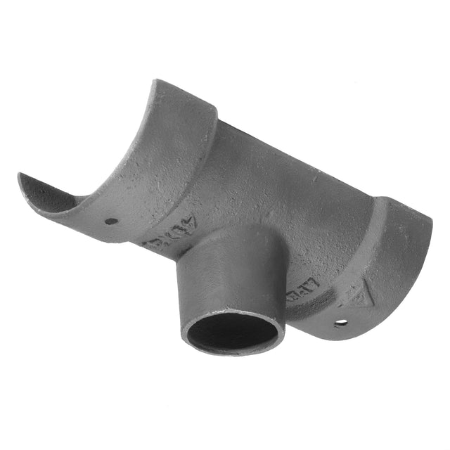 Alumasc Apex 100mm (4") Half Round Cast Iron 75mm (3") Gutter Outlet - Primed