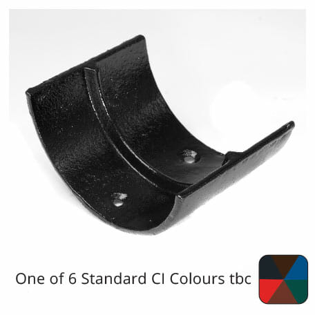 Alumasc Apex 100mm (4") Half Round Cast Iron Gutter Union - One of 6 CI Standard RAL Colours TBC