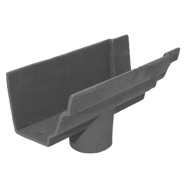 Alumasc Apex 125x100 (5"x 4") Moulded Cast Iron 100mm (4") Gutter Outlet - Primed