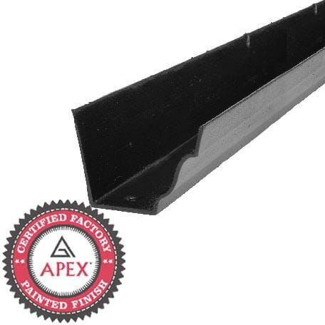 Alumasc Apex 125x100mm (5"x 4") x 1.83m Moulded Ogee Cast Iron Gutter - Black