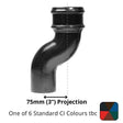 Alumasc Apex 100mm (4") Cast Iron Downpipe Offset 75mm (3") Projection - One of 6 CI Standard RAL Colours TBC
