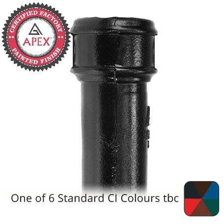 Alumasc Apex 75mm (3") x 1.83m Cast Iron Downpipe without Ears - One of 6 CI Standard RAL Colours TBC