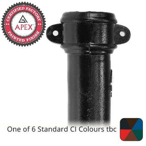 Alumasc Apex 75mm (3") x 0.9m Cast Iron Downpipe with Ears - One of 6 CI Standard RAL Colours TBC