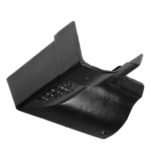Alumasc Apex 115mm (4.5") Victorian Ogee Cast Iron 90 degree Internal Gutter Angle - Black
