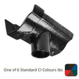 Alumasc Apex 125mm (5") Victorian Ogee Cast Iron 75mm (3") Gutter Outlet - One of 6 CI Standard RAL Colours TBC