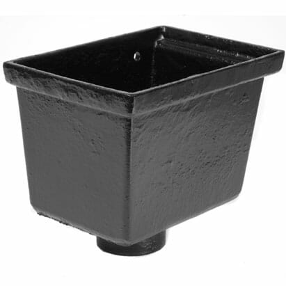 Alumasc Apex 75mm (3") Cast Iron Small Rectangular Hopper - Black