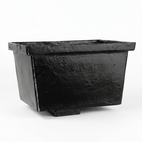 Alumasc Apex Cast Iron Rectangular Large (305 x 250 x 200mm) Rainwater Hopper Head with 100 x 75mm (4"x3") Square Outlet - Black